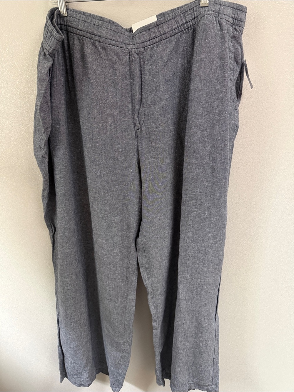 Old Navy Wide-Leg Linen Blend Pants - Gray